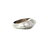 Diamond Geometric Band Ring | 18K White Gold | Contemporary Fine Jewelry