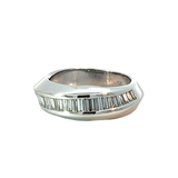 Diamond Geometric Ring | 18K White Gold | Modern Design