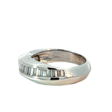 Diamond Geometric Ring | 18K White Gold | Modern Design