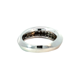 Diamond Geometric Ring | 18K White Gold | Modern Design