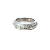 Diamond Geometric Ring | 18K White Gold | Modern Design