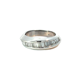 Diamond Geometric Ring | 18K White Gold | Modern Design