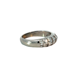 Diamond Band Ring | 18K White Gold | Contemporary Design