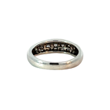 Diamond Band Ring | 18K White Gold | Contemporary Design