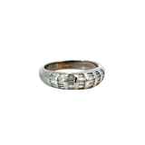 Diamond Band Ring | 18K White Gold | Contemporary Design