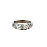 Diamond Band Ring | 18K White Gold | Contemporary Design