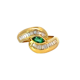 Emerald & Diamond Ring | 18K Gold | Fine Jewellery