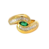Emerald & Diamond Ring | 18K Gold | Fine Jewellery