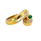Emerald & Diamond Ring | 18K Gold | Fine Jewellery