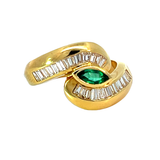Emerald & Diamond Ring | 18K Gold | Fine Jewellery