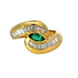 Emerald & Diamond Ring | 18K Gold | Fine Jewellery