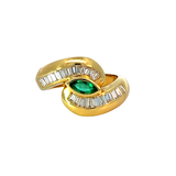 Emerald & Diamond Ring | 18K Gold | Fine Jewellery