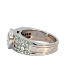 Diamond Ring | 18K White Gold | Central Diamond & Diamond Accents