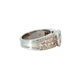 Diamond Ring | 18K White Gold | Central Diamond & Diamond Accents