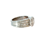 Diamond Ring | 18K White Gold | Central Diamond & Diamond Accents