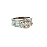 Diamond Ring | 18K White Gold | Central Diamond & Diamond Accents
