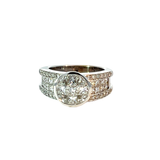 Diamond Ring | 18K White Gold | Central Diamond & Diamond Accents