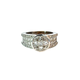 Diamond Ring | 18K White Gold | Central Diamond & Diamond Accents