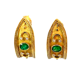 Emerald & Diamond Earrings | 18K Gold | Designer Fine Jewellery