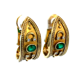 Emerald & Diamond Earrings | 18K Gold | Designer Fine Jewellery