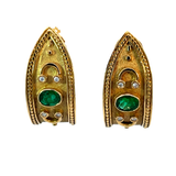 Emerald & Diamond Earrings | 18K Gold | Designer Fine Jewellery
