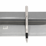 Dunhill white gold fountain pen with diamond detail in original presentation box with certificate