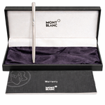 Montblanc white gold fountain pen with sapphire detail in original presentation box with certificate