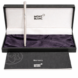 Montblanc white gold fountain pen with sapphire detail in original presentation box with certificate