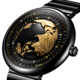 CIGA Design Blue Planet II Gold | 24K-Gilded Earth | Black Ceramic Watch