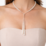 Giovanni Ferraris Allegra Collier aus 18K Roségold mit Diamanten & weißen Zuchtperlen