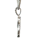 luxury Hamsa hand pendant with diamonds 18K white gold