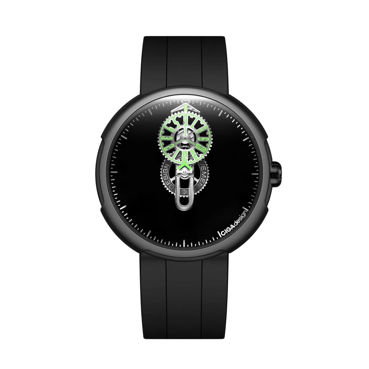 CIGA Design Wandering Hour automatic watch with CD-08 caliber and Super Black dial