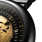 CIGA Design Blue Planet II Gold | 24K-Gilded Earth | Black Ceramic Watch