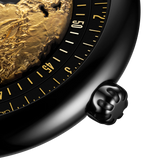 CIGA Design Blue Planet II Gold | 24K-Gilded Earth | Black Ceramic Watch