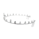 Diamond Floral Motif Tiara in White 18K Gold