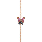 Butterfly Bracelet with Pink Sapphires and Diamonds
