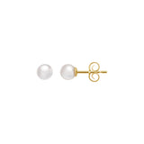 Akoya Pearl Yellow Gold Stud Earrings