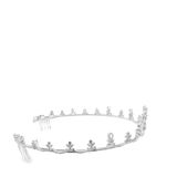 Diamond Floral Motif Tiara in White 18K Gold