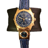Breitling Chronomat UTC blue dial gold chronograph