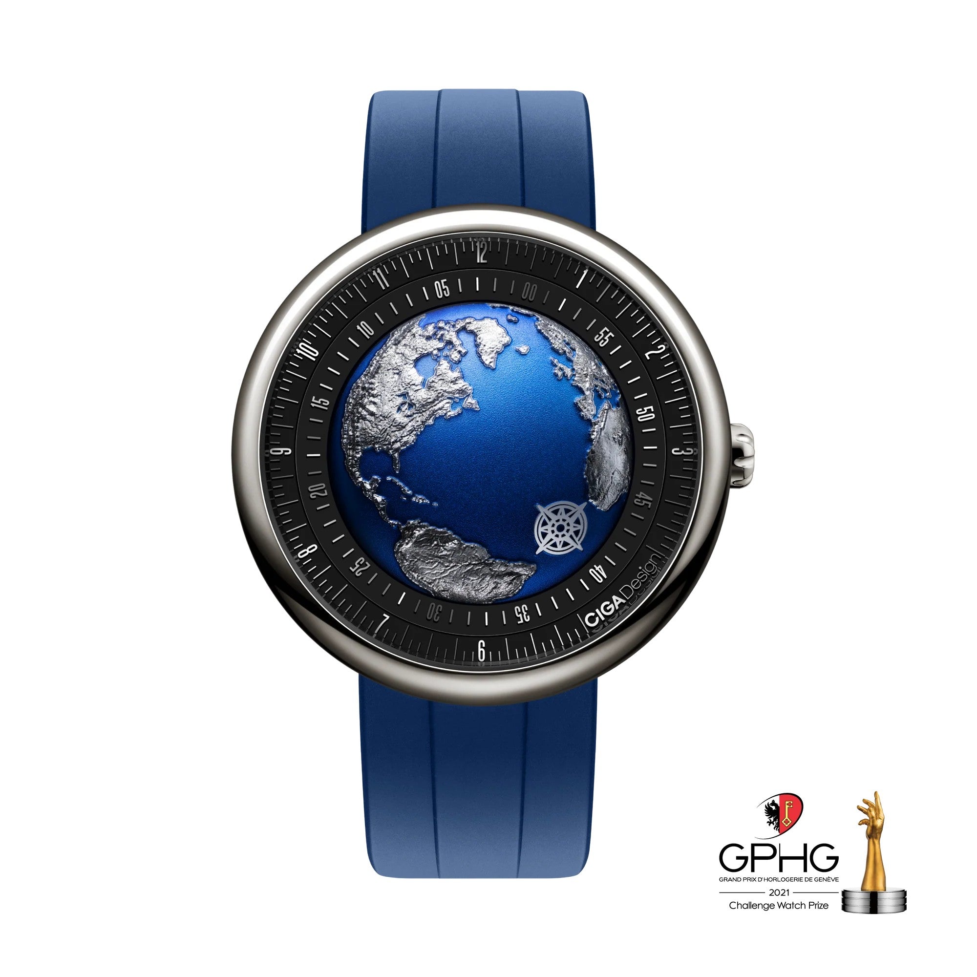 CIGA Design Blue Planet Atlantic Ocean inspired automatic watch