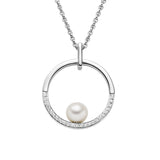 Viventy Necklace with 24 Zirconia and Freshwater Pearl