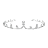 Diamond Floral Motif Tiara in White 18K Gold