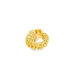 Handcrafted 18K Yellow Gold Lace Ring – Handwoven Gold Mesh Statement Ring