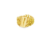 Handcrafted 18K Yellow Gold Lace Ring – Handwoven Gold Mesh Statement Ring