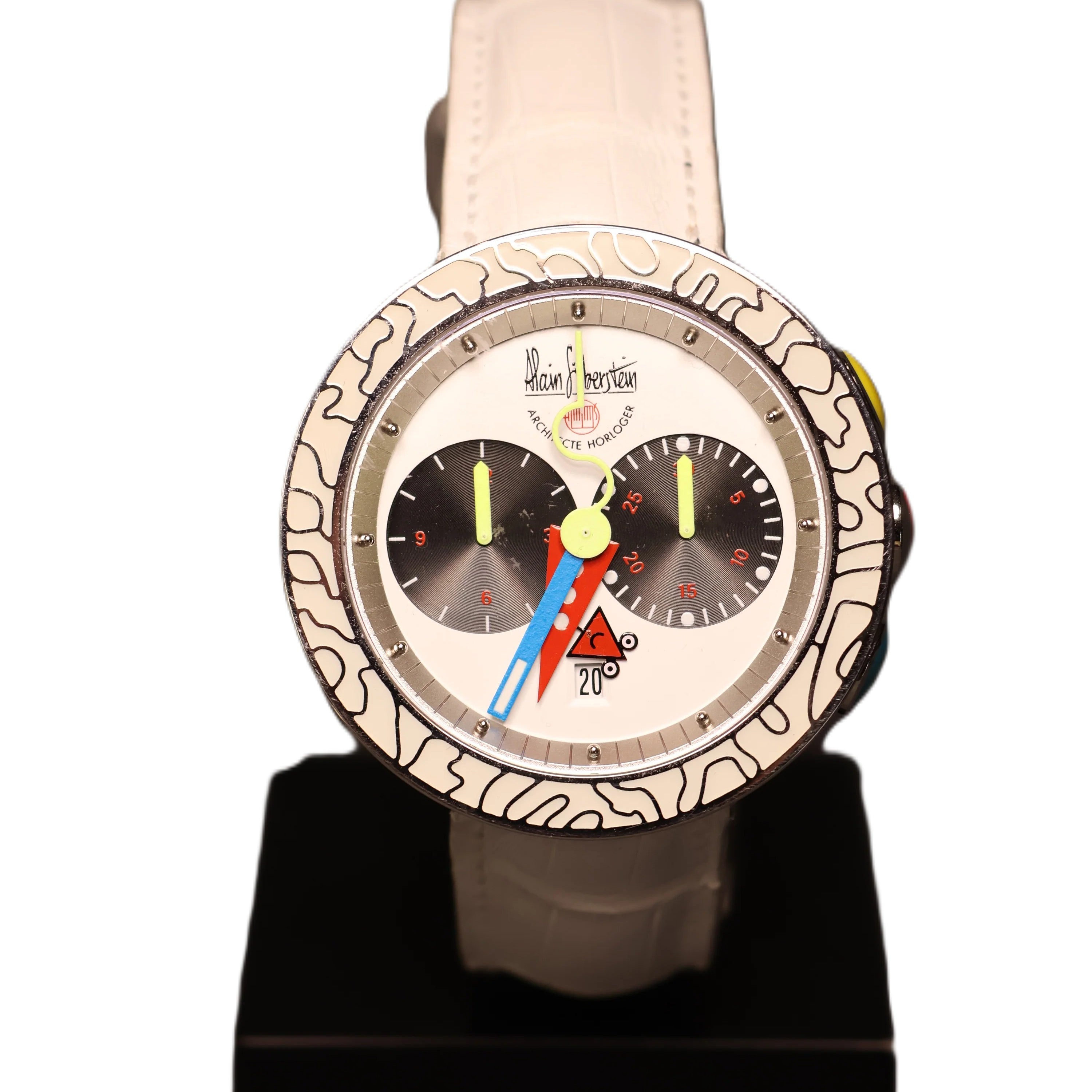 Alain Silberstein Rondo Krono Cera Chronograph mit Keramiklünette und farbigen Zeigern