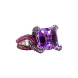 Ring with Amethyst and Sapphires
