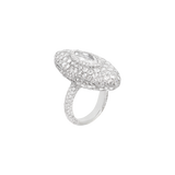 Busatti Marquise Diamond Ring 18K White Gold – Opening Statement Ring