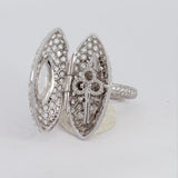 Busatti Marquise Diamond Ring 18K White Gold – Opening Statement Ring