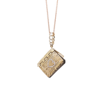 Royal Jewellery Book Pendant | 18K Gold & Silver with Diamonds