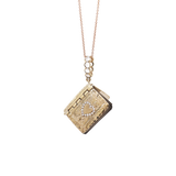 Royal Jewellery Book Pendant | 18K Gold & Silver with Diamonds